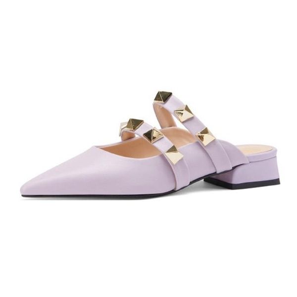 full grain leather pointed toe low heels outside slipper rivets mules easy to wear slip on summer women shoes l3f2 slippers, Black
full grain leather pointed toe low heels outside slipper rivets mules easy to wear slip on summer women shoes l3f2 slippers, Black