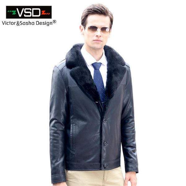 men's fur & faux fashion coats imitation leather jacket mink collar jackets men high quality, Black
men's fur & faux fashion coats imitation leather jacket mink collar jackets men high quality, Black