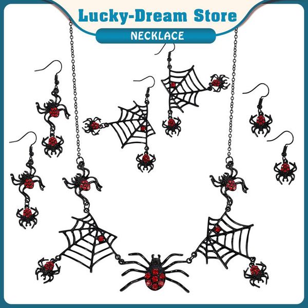 pendant necklaces fashion halloween punk spiders and webs gothic clavicle necklace red rhinestone chic choker jewelry for women charm gift, Silver
pendant necklaces fashion halloween punk spiders and webs gothic clavicle necklace red rhinestone chic choker jewelry for women charm gift, Silver