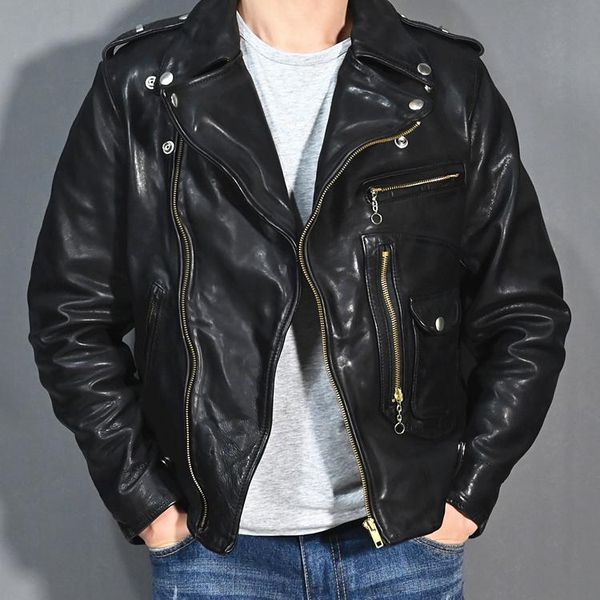 men's leather & faux yrheavy .super tanned horsehide jacket,men vintage classic biker genuine coat,luxury quality cloth, Black
men's leather & faux yrheavy .super tanned horsehide jacket,men vintage classic biker genuine coat,luxury quality cloth, Black