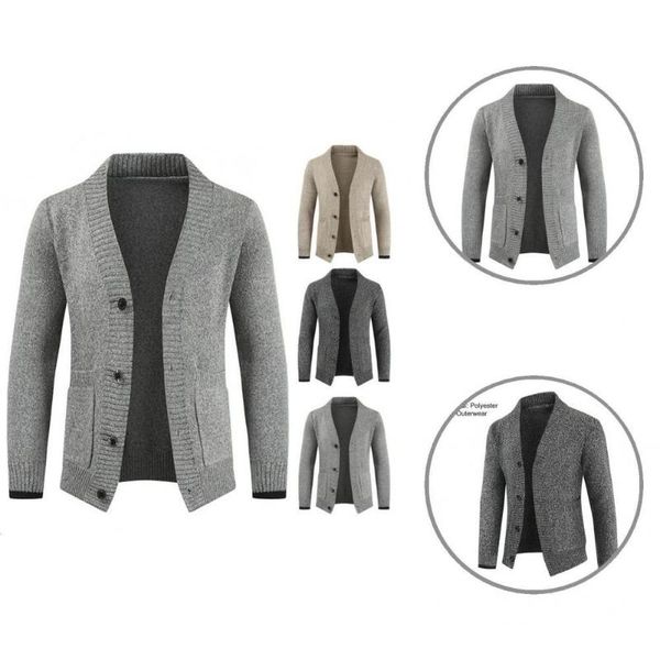 men's sweaters cold resistant elastic v-neck pockets warm men sweater jacket for daily wear, White;black
men's sweaters cold resistant elastic v-neck pockets warm men sweater jacket for daily wear, White;black