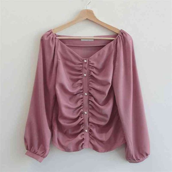 women's spring autumn blouse korean style slimming v-neck leaky clavicle pleated slim long-sleeved female ll419 210506, White
women's spring autumn blouse korean style slimming v-neck leaky clavicle pleated slim long-sleeved female ll419 210506, White