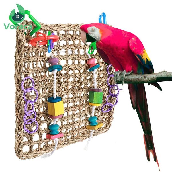 30x30cm parrot climbing net bite toy pet molar square chewing tools grass rattan natural weaving play ladder hanging other bird supplies
30x30cm parrot climbing net bite toy pet molar square chewing tools grass rattan natural weaving play ladder hanging other bird supplies