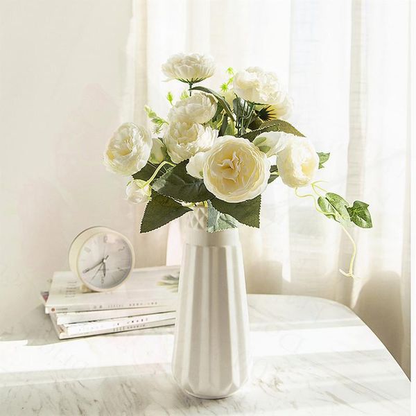 decorative flowers & wreaths wedding artificial bouquet for decoration pink silk peony fake flower home decor table center
decorative flowers & wreaths wedding artificial bouquet for decoration pink silk peony fake flower home decor table center