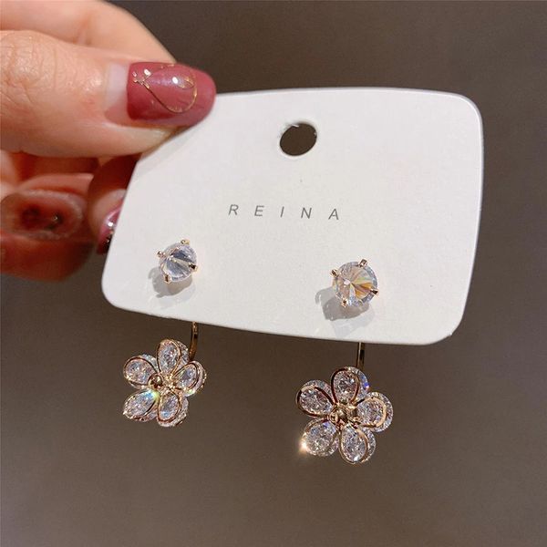 2021 new trendy elegant zircon petal pendant charm earrings lady luxury korean sweet jewelry ear stud unusual wedding party gifts for women, Golden
2021 new trendy elegant zircon petal pendant charm earrings lady luxury korean sweet jewelry ear stud unusual wedding party gifts for women, Golden