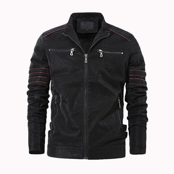 men's fur & faux fashion winter leather jacket men stand collar motorcycle washed retro velour zipper pockets mens coats 3xl, Black
men's fur & faux fashion winter leather jacket men stand collar motorcycle washed retro velour zipper pockets mens coats 3xl, Black