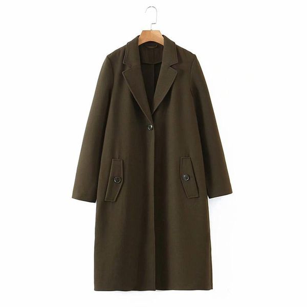 women's wool & blends 2021 winter street fashion oversized casual straight coat jacket for ladies lapel collar olive green long, Black
women's wool & blends 2021 winter street fashion oversized casual straight coat jacket for ladies lapel collar olive green long, Black