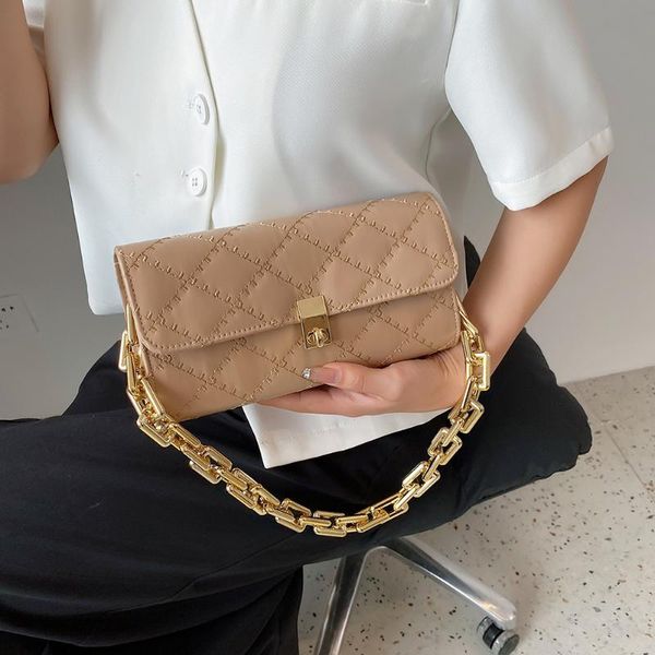 evening bags lattice pattern shoulder bag for women 2021 soft pu leather tote female gold thick chain underarm party flap clutch
evening bags lattice pattern shoulder bag for women 2021 soft pu leather tote female gold thick chain underarm party flap clutch
