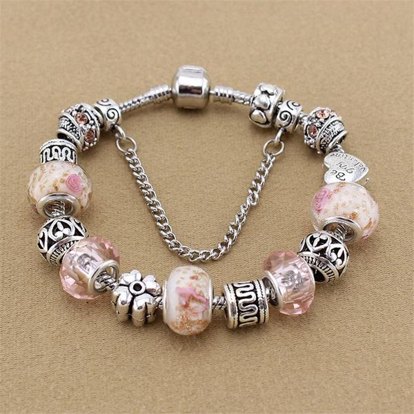 charm bracelets changbizi flowers pink crystal/glass beads diy fashion cute elegant pand & bangles for women gift bt0073, Golden;silver
charm bracelets changbizi flowers pink crystal/glass beads diy fashion cute elegant pand & bangles for women gift bt0073, Golden;silver