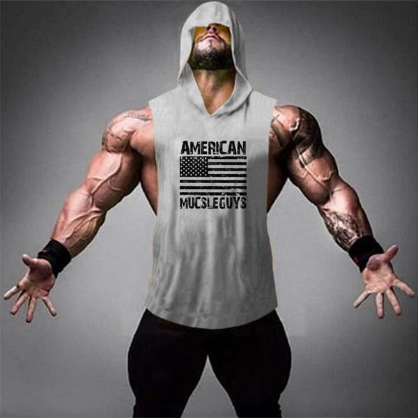 cotton tank men vest mens bodybuilding muscle hooded sleeveless shirt casual clothing brand singlet fitness guys, White;black
cotton tank men vest mens bodybuilding muscle hooded sleeveless shirt casual clothing brand singlet fitness guys, White;black