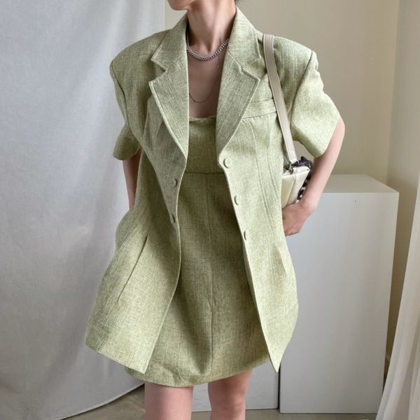 two piece dress korean fashion chic ins set women long coat + mini suits female 2 sets outfits vame, White
two piece dress korean fashion chic ins set women long coat + mini suits female 2 sets outfits vame, White