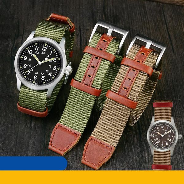 watch bands 20mm 22mm strap canvas nylon watchband leather wrist band stainless steel buckle men accessories h69439931, Black;brown
watch bands 20mm 22mm strap canvas nylon watchband leather wrist band stainless steel buckle men accessories h69439931, Black;brown