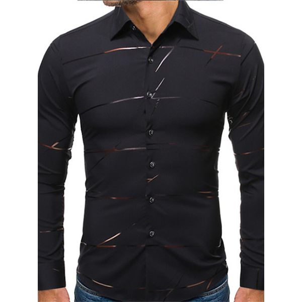 gentleman style men's long-sleeved shirt comfortable fit fashion travel office entertainment, White;black
gentleman style men's long-sleeved shirt comfortable fit fashion travel office entertainment, White;black
