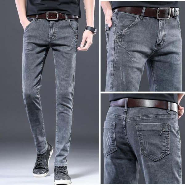 men's jeans mens spring and autumn style slim fit small foot casual pants men hip hop skinny, Blue
men's jeans mens spring and autumn style slim fit small foot casual pants men hip hop skinny, Blue