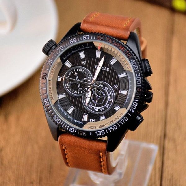wristwatches yazole outdoor sports men watch fashion personality leather belt wrist watches luminous male quartz yd334, Slivery;brown
wristwatches yazole outdoor sports men watch fashion personality leather belt wrist watches luminous male quartz yd334, Slivery;brown