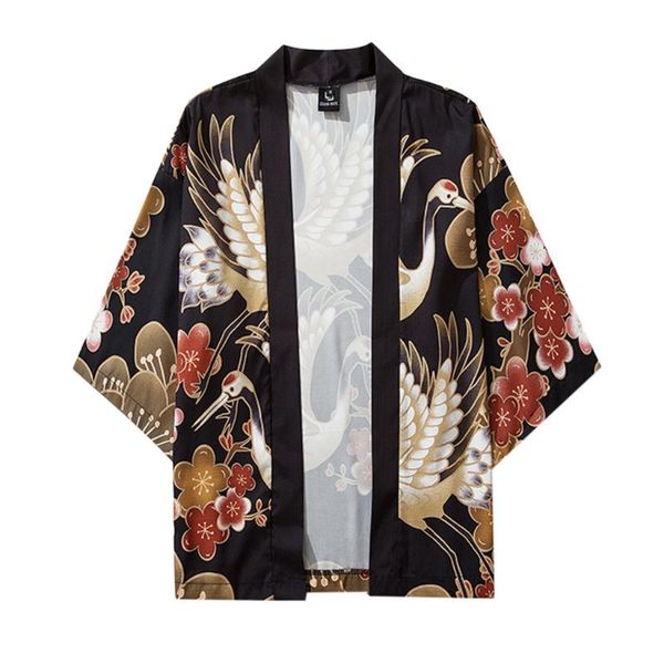 men's casual loose open front 3/4 sleeve japanese style print cover up cardigan clothes cosplay men women yukata shirt blouse shirts, White;black
men's casual loose open front 3/4 sleeve japanese style print cover up cardigan clothes cosplay men women yukata shirt blouse shirts, White;black