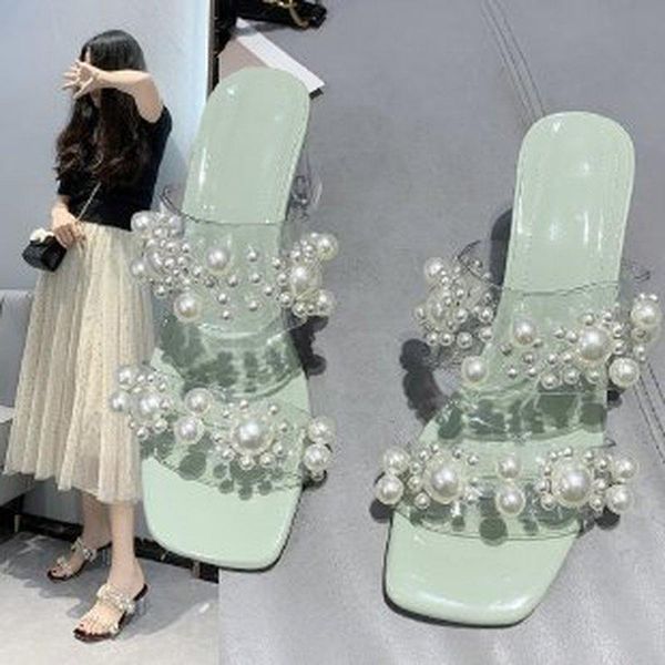 slippers women's flip flops 2021 shoes transparent beaded sandals pearls high heel large size 35-42, Black
slippers women's flip flops 2021 shoes transparent beaded sandals pearls high heel large size 35-42, Black