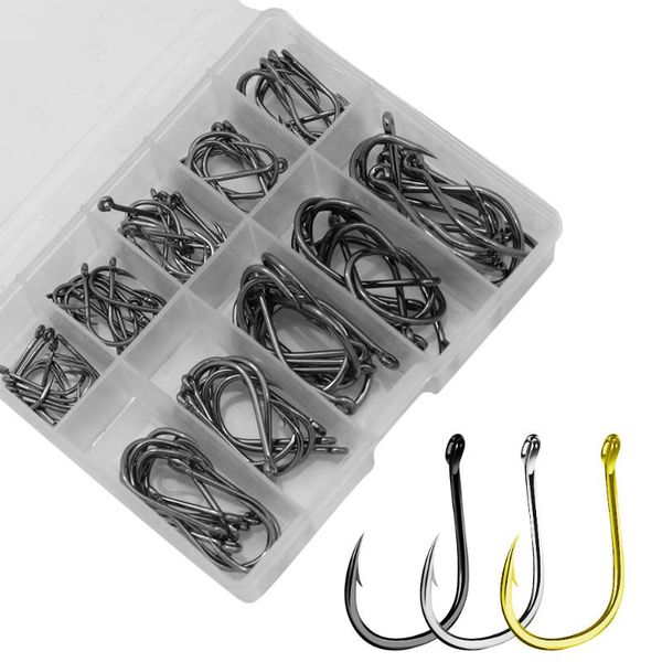 fishing hooks 100pcs 70pcs set high carbon steel single circle fishhook jip barbed carp sea tackle accessories
fishing hooks 100pcs 70pcs set high carbon steel single circle fishhook jip barbed carp sea tackle accessories