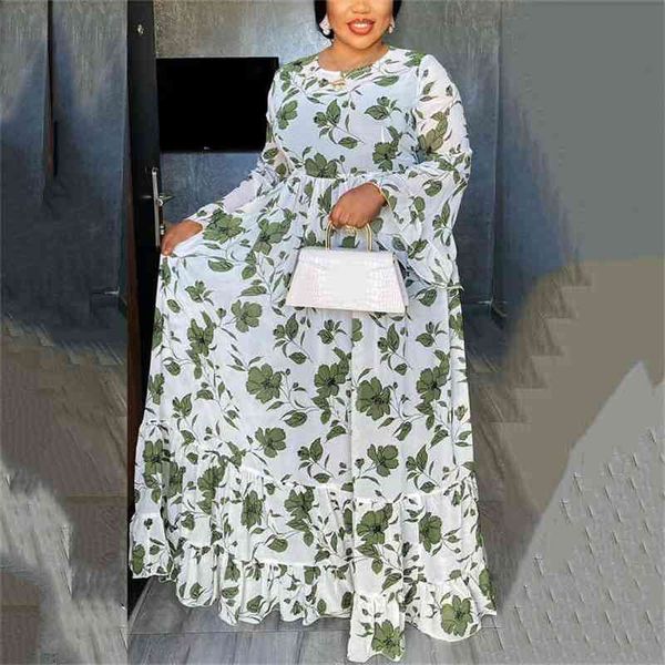 african chiffon dress long maxi floral print flare sleeve high waist floor length elegant evening night party dinner dresses 210510, Black;gray
african chiffon dress long maxi floral print flare sleeve high waist floor length elegant evening night party dinner dresses 210510, Black;gray