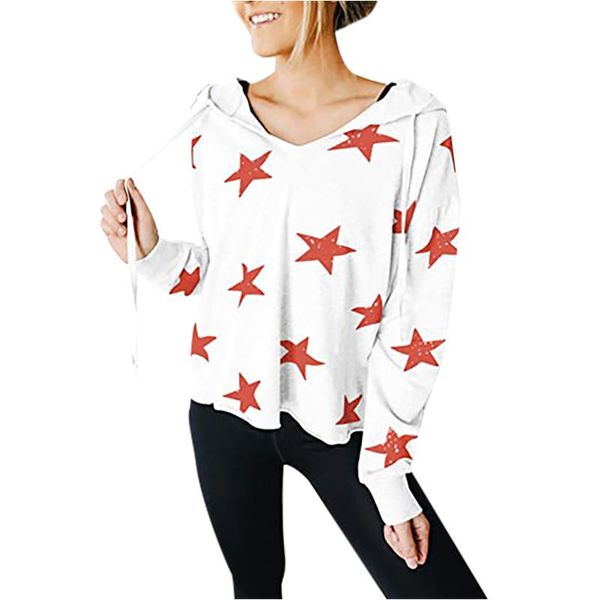 women's hoodies & sweatshirts fashion women casual drawstring star print long sleeve hodded sweatshirt 2021 blouse, Black
women's hoodies & sweatshirts fashion women casual drawstring star print long sleeve hodded sweatshirt 2021 blouse, Black