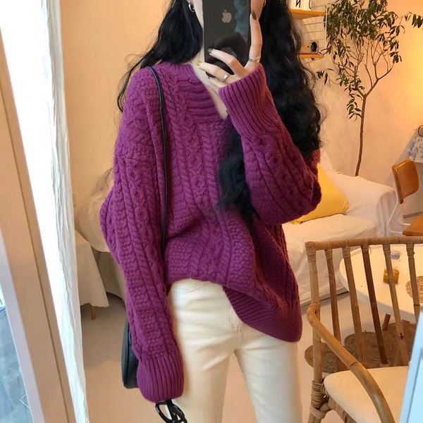 sweaters simple women twisted fresh v-neck knitted basic chic stylish all-match solid loose female sweaters 6 types, White;black
sweaters simple women twisted fresh v-neck knitted basic chic stylish all-match solid loose female sweaters 6 types, White;black