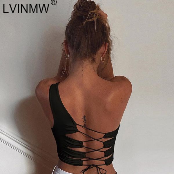 women's tanks & camis lvinmw one shoulder backless back hollow out lace up sleeveless crop 2021 summer women tank solid slim s, White
women's tanks & camis lvinmw one shoulder backless back hollow out lace up sleeveless crop 2021 summer women tank solid slim s, White