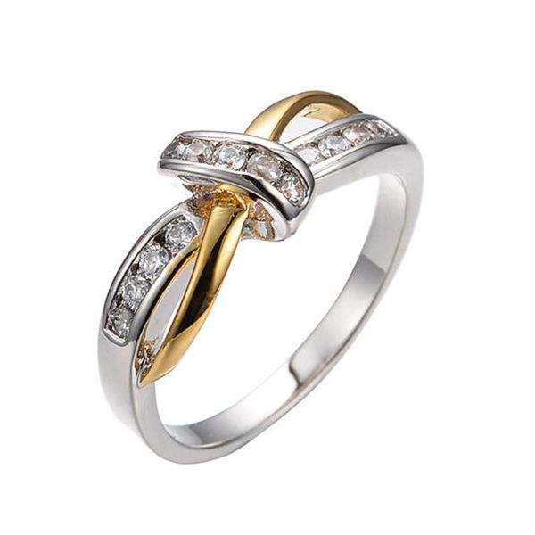 wedding rings dual color crossover rhinestone finger ring engagement jewelry women's gift, Slivery;golden
wedding rings dual color crossover rhinestone finger ring engagement jewelry women's gift, Slivery;golden