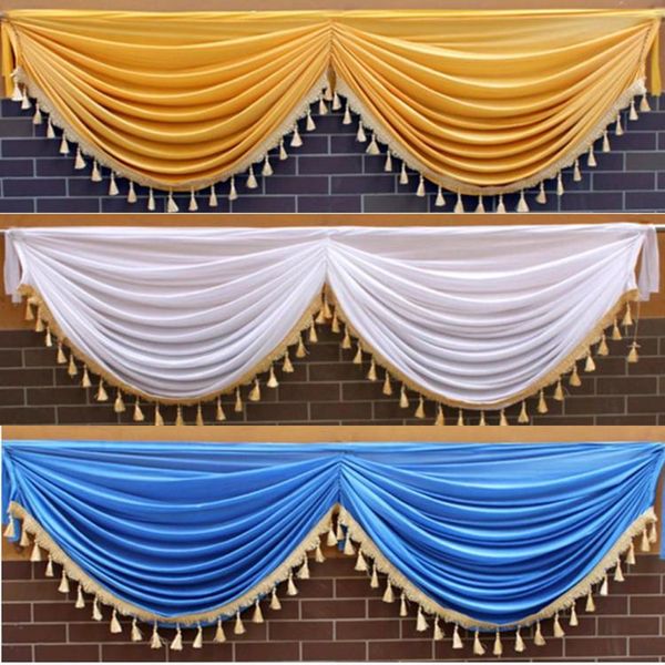 party decoration 3m 6m long tassel ice silk swag drape valance for backdrop curtain wedding stage background event
party decoration 3m 6m long tassel ice silk swag drape valance for backdrop curtain wedding stage background event