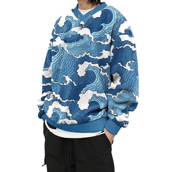 men's hoodies & sweatshirts 2021 plus size casual wave themed pattern men pullover hoodie winter loose long sleeve oversize o-neck pre, Black
men's hoodies & sweatshirts 2021 plus size casual wave themed pattern men pullover hoodie winter loose long sleeve oversize o-neck pre, Black