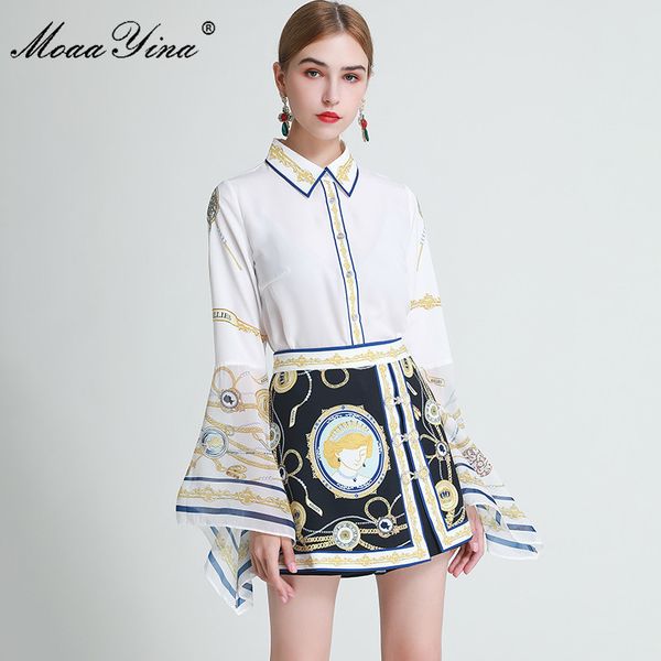 fashion designer set spring autumn women flare sleeve shirt +shorts vintage print two-piece sets 210524, White
fashion designer set spring autumn women flare sleeve shirt +shorts vintage print two-piece sets 210524, White