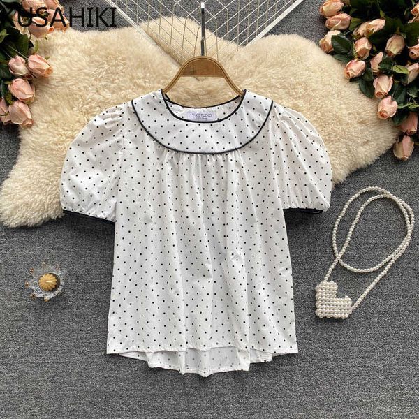 korean hit color dot women blouse causal o-neck puff short sleeve shirts summer blusas de mujer 6h299 210603, White
korean hit color dot women blouse causal o-neck puff short sleeve shirts summer blusas de mujer 6h299 210603, White