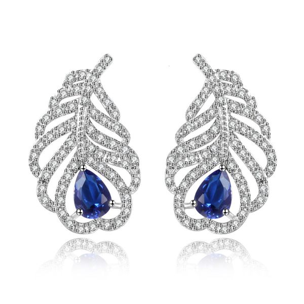 jewelry charm stud wing earrings aaa zircon inlaid korean fashion, Golden