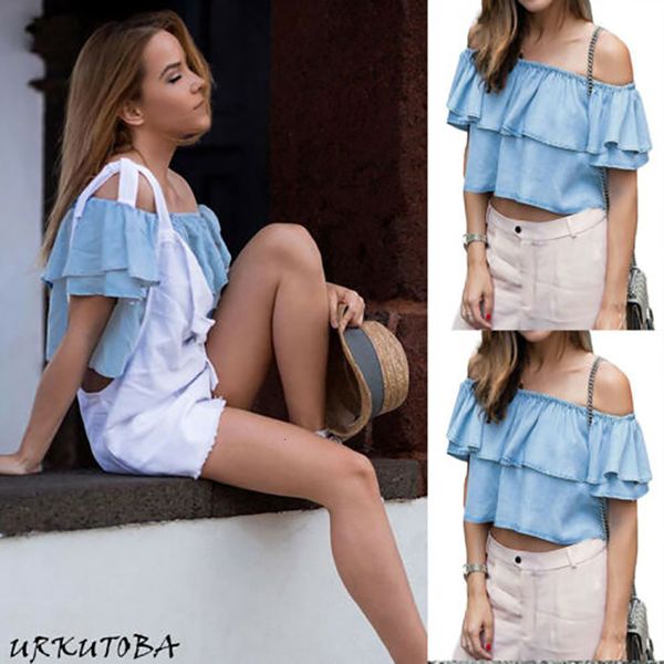 women's blouses & shirts fashion women summer off shoulder flaresleeve casual plain loose blouse mevi, White
women's blouses & shirts fashion women summer off shoulder flaresleeve casual plain loose blouse mevi, White