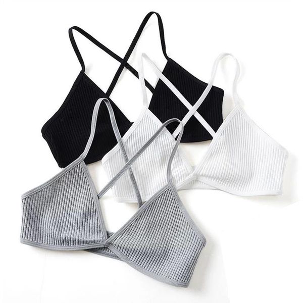 bras cotton women ribbed bra femme underwear wireless cross back v neck women's comfort lady bralette lingerie, Red;black
bras cotton women ribbed bra femme underwear wireless cross back v neck women's comfort lady bralette lingerie, Red;black