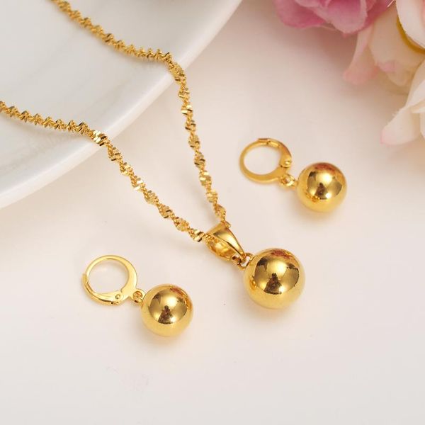 earrings & necklace gold plated round ball choker necklaces beads jewelry sets pendant chain for women, Silver
earrings & necklace gold plated round ball choker necklaces beads jewelry sets pendant chain for women, Silver