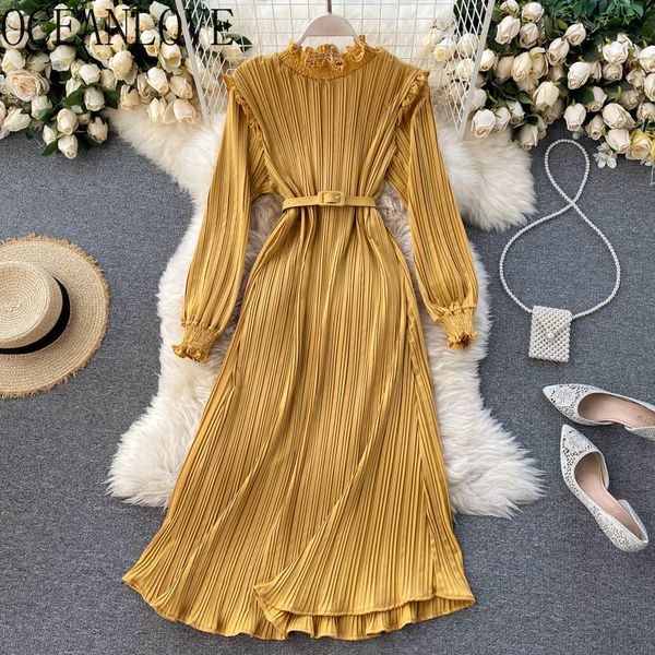 pleated chiffon dresses solid stand collar autumn long sleeve a-line vestidos elegant vintagedress women 18324 210415, Black;gray
pleated chiffon dresses solid stand collar autumn long sleeve a-line vestidos elegant vintagedress women 18324 210415, Black;gray