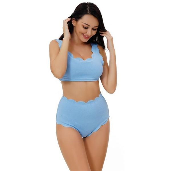 women's swimwear 2 pieces bathing suit bikinis set swimsuit female solid color u-neck padded camisole+ high waist panties summer beach, White;black
women's swimwear 2 pieces bathing suit bikinis set swimsuit female solid color u-neck padded camisole+ high waist panties summer beach, White;black
