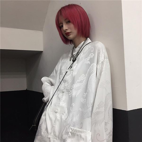 women's blouses & shirts women man blouse dragon print harajuku streetwear chinese style stand collar buckle vintage black white shirt
women's blouses & shirts women man blouse dragon print harajuku streetwear chinese style stand collar buckle vintage black white shirt