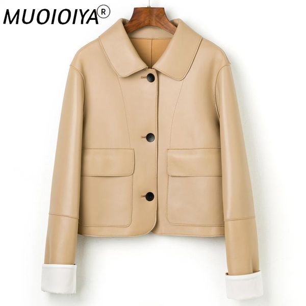 women's leather & faux genuine jacket women plus size real sheepskin coat 2021 vintage autumn winter short biker casual ladies outwear, Black
women's leather & faux genuine jacket women plus size real sheepskin coat 2021 vintage autumn winter short biker casual ladies outwear, Black