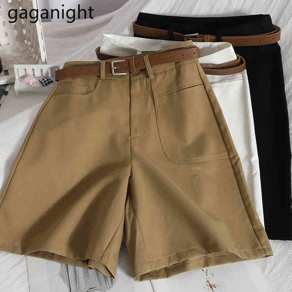 gaganight korean women pockets casual solid wide leg loose shorts summer elegant high waist short pants with belt 4 colors 210519, White;black
gaganight korean women pockets casual solid wide leg loose shorts summer elegant high waist short pants with belt 4 colors 210519, White;black