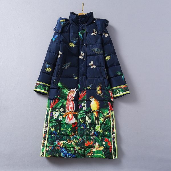 European and American women's wear winter style Long-sleeved hooded parrot print Fashion warm down jacket 9P1A, Black
European and American women's wear winter style Long-sleeved hooded parrot print Fashion warm down jacket 9P1A, Black