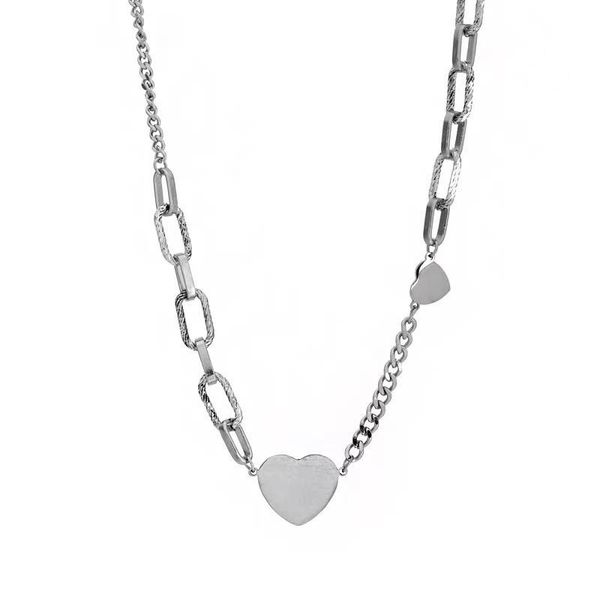 pendant necklaces potcet women's stainless steel love heart titanium necklace geometric fashion hip hop personality party jewelry, Silver
pendant necklaces potcet women's stainless steel love heart titanium necklace geometric fashion hip hop personality party jewelry, Silver