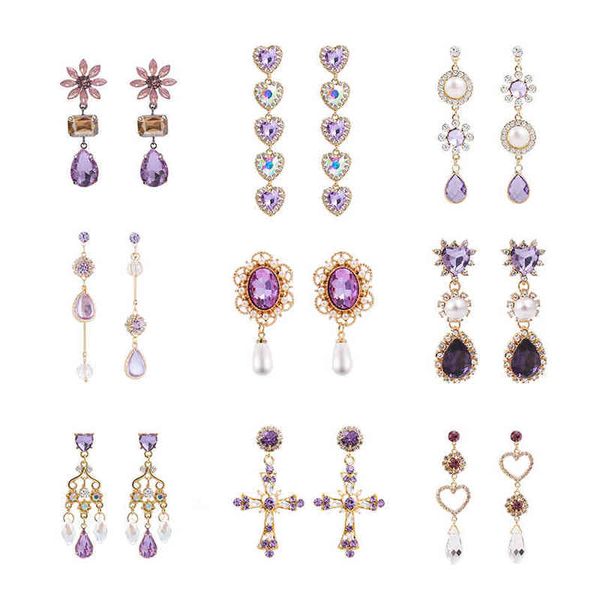 korean purple rhinestone love heart flower dangle earrings long water drop crystal jewelry pendientes for women fashion brincos g220312, Silver
korean purple rhinestone love heart flower dangle earrings long water drop crystal jewelry pendientes for women fashion brincos g220312, Silver