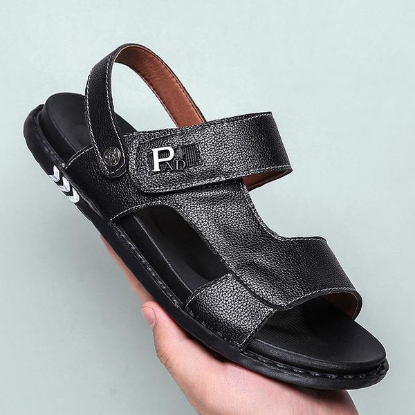 sandals 2021 summer style men anti-slip korean-style split leather casual rubber shoes breathable gladiator slip-on, Black
sandals 2021 summer style men anti-slip korean-style split leather casual rubber shoes breathable gladiator slip-on, Black