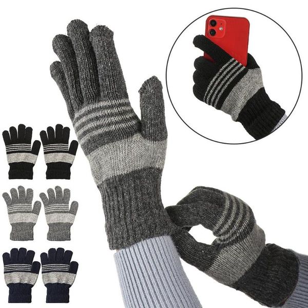 five fingers gloves 1pair winter men knitted warmer thicken full fingered touch screen mittens windproof skiing driving short wrist, Blue;gray
five fingers gloves 1pair winter men knitted warmer thicken full fingered touch screen mittens windproof skiing driving short wrist, Blue;gray