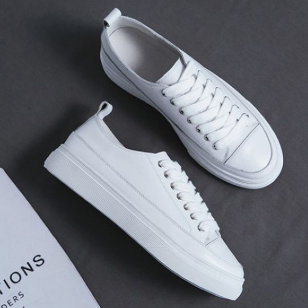 dress shoes ins genuine leather shoes cow leather flat bottom loafers white sports casual student vulcanized sneakers nms4, Black
dress shoes ins genuine leather shoes cow leather flat bottom loafers white sports casual student vulcanized sneakers nms4, Black