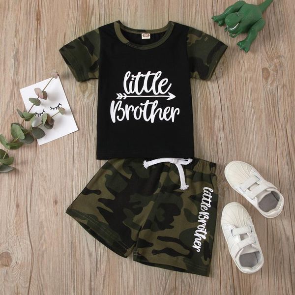 clothing sets little brother born baby boy short sleeve cotton t-shirt camouflage shorts pant bottom 2pcs outfits summer clothes set, White
clothing sets little brother born baby boy short sleeve cotton t-shirt camouflage shorts pant bottom 2pcs outfits summer clothes set, White