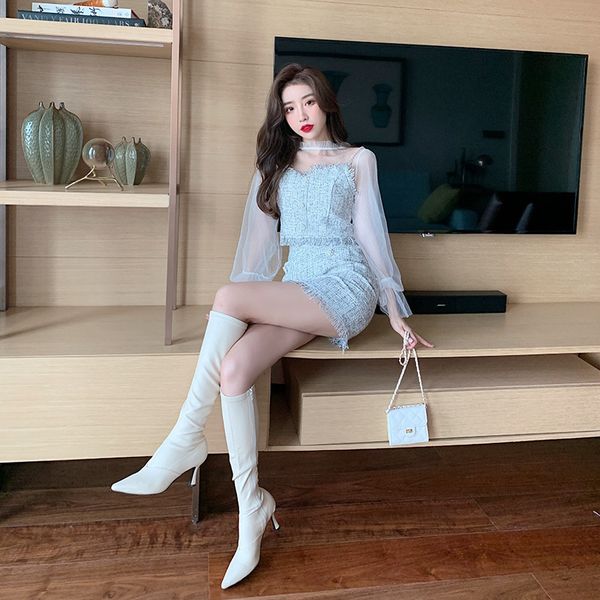 2021 early autumn xiaoxiangfeng fried street suit three piece set women's bubble sleeve mesh tassel skirt, Black;gray
2021 early autumn xiaoxiangfeng fried street suit three piece set women's bubble sleeve mesh tassel skirt, Black;gray