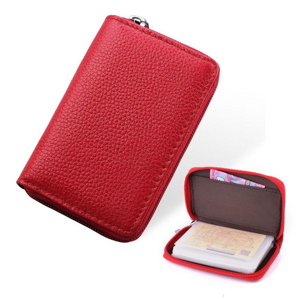 card holders 26 bits business holder wallet genuine leather rfid anti-theft case cover multifunctional zipper for women/men, Brown;gray
card holders 26 bits business holder wallet genuine leather rfid anti-theft case cover multifunctional zipper for women/men, Brown;gray