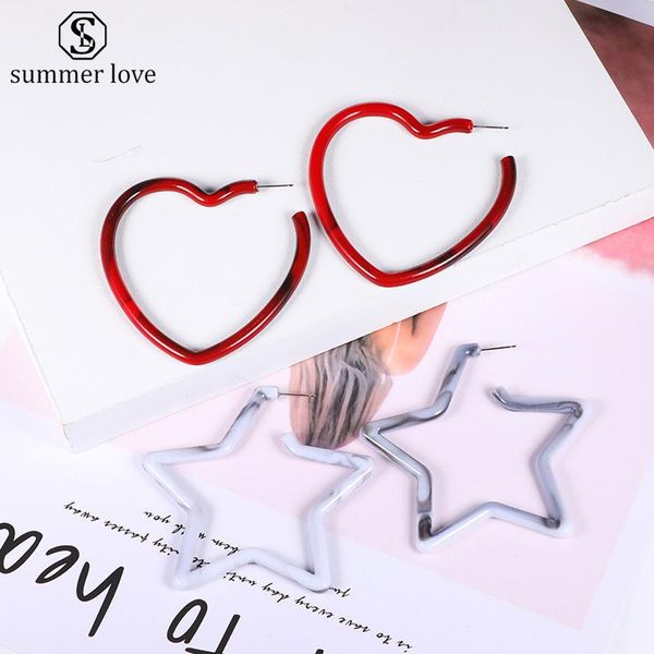 hoop & huggie acrylic big earrings for women star heart chunky ear accessories statement jewelry, Golden;silver
hoop & huggie acrylic big earrings for women star heart chunky ear accessories statement jewelry, Golden;silver
